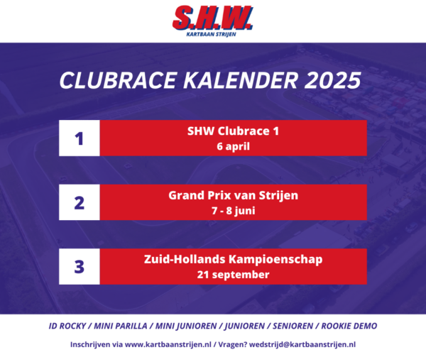 SHW Clubrace 2 - 7 & 8 juni 2025